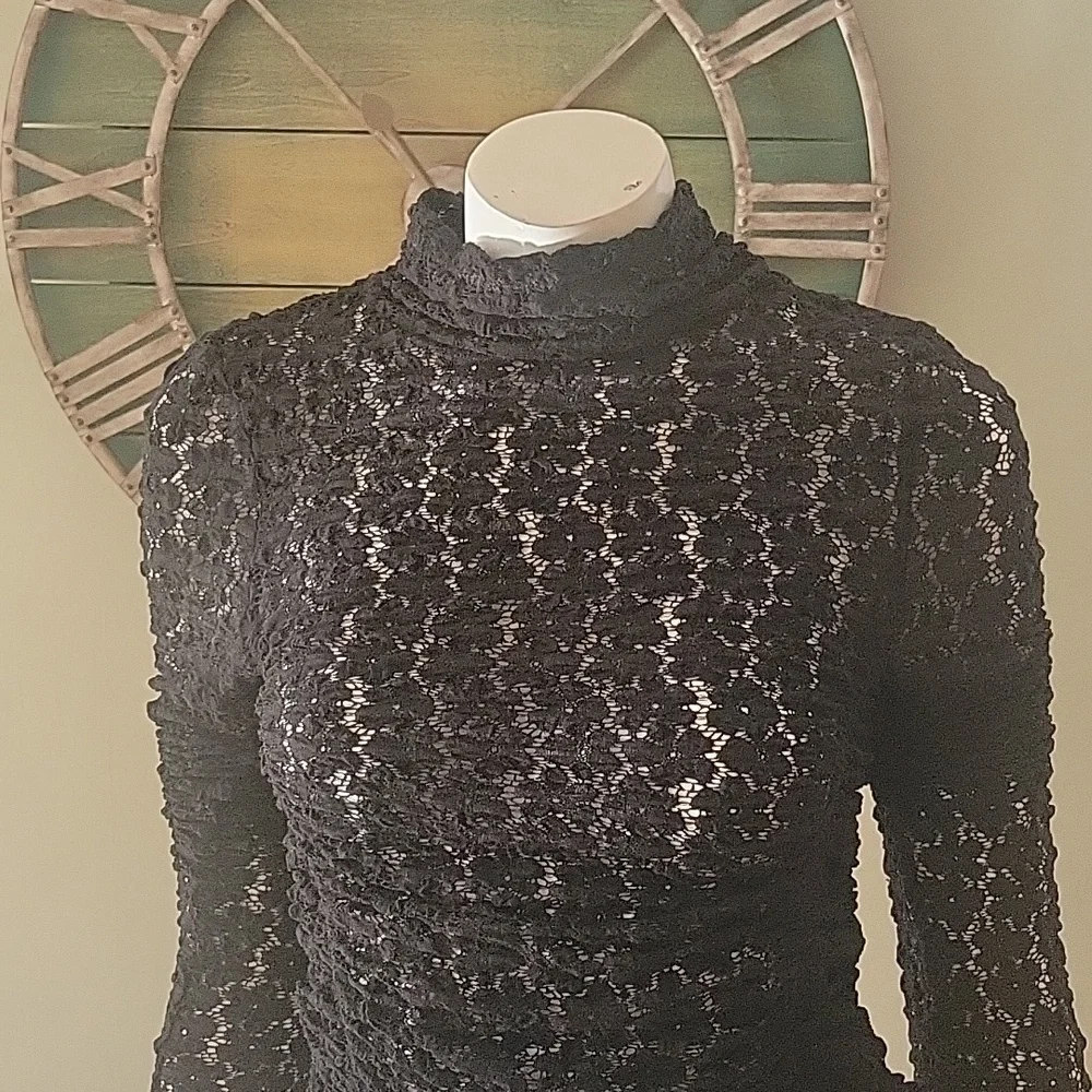 Free People intimately free Day and Night Black Lace Bodysuit